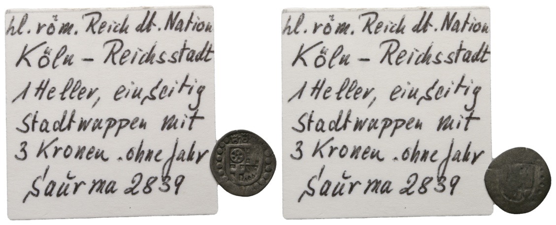  Altdeutschland; 1 Heller o.J.; Köln   