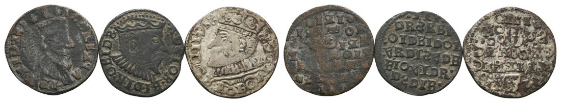  Ausland; Polen; Lot Kleinmünzen ( 3 Stück); zeitgenössische Fälschungen   