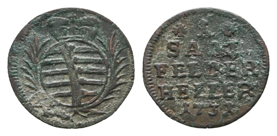  Altdeutschland; Kleinmünze 1731   
