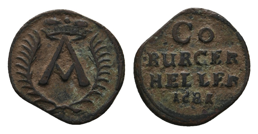  Altdeutschland; Kleinmünze 1681   