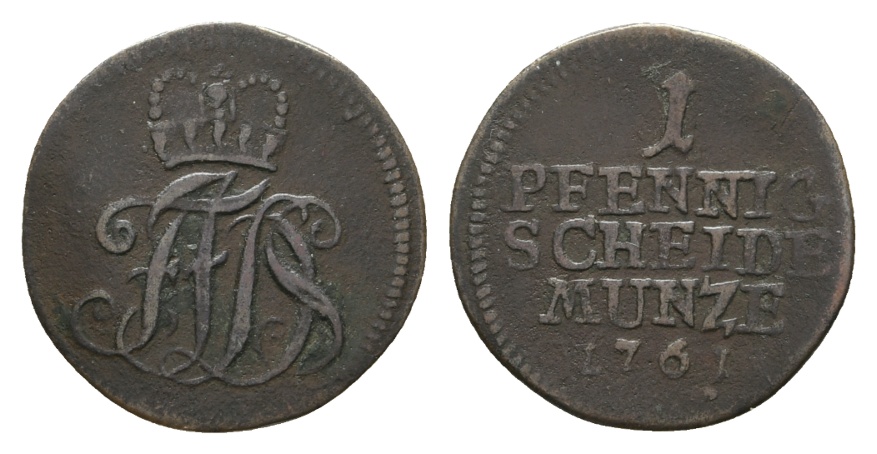 Altdeutschland; Kleinmünze 1761   