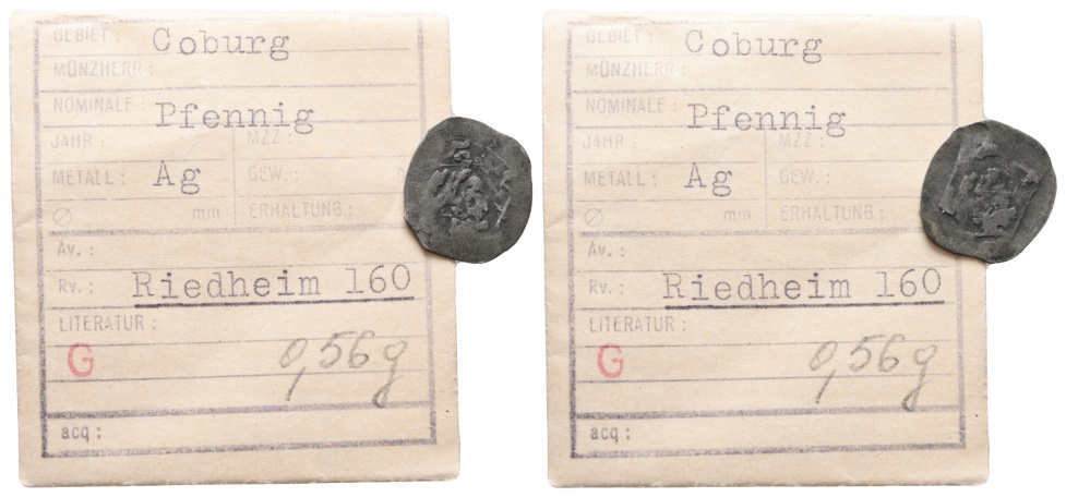  Altdeutschland; Coburg Pfennig; 0,56 g   