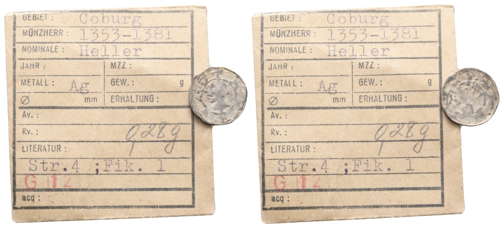  Altdeutschland; Coburg; Heller; 0,28 g   