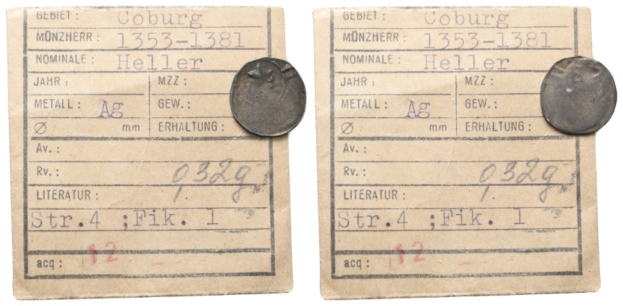  Altdeutschland; Coburg; Heller; 0,32 g   