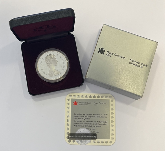  Kanada 1 Dollar 1988 Saint-Maurice Ironworks  FM-Frankfurt   Feinsilber: 11,6g   