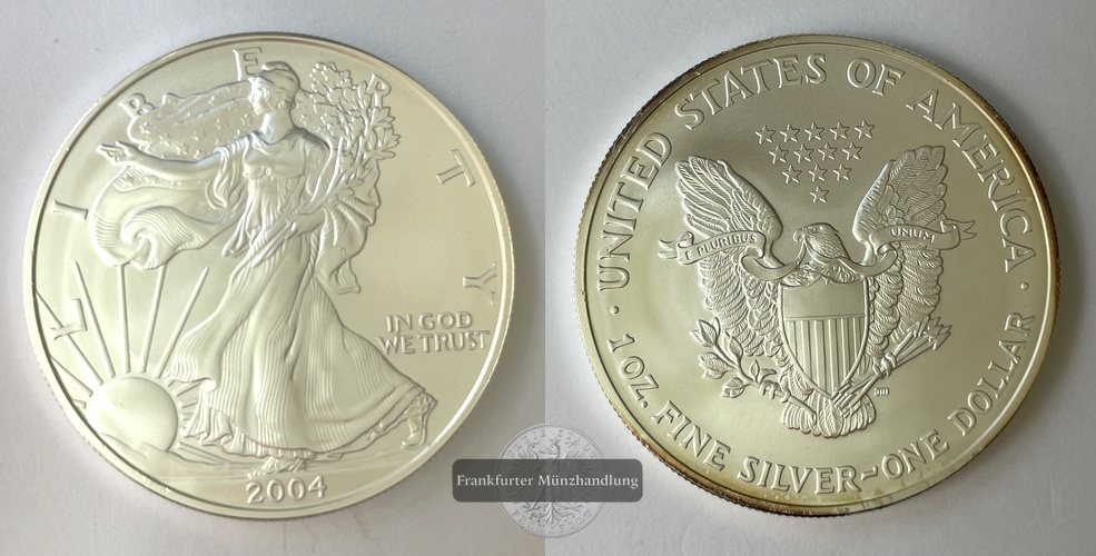  USA 1 Dollar 2004 Walking Liberty  KM#273  FM-Frankfurt Feinsilber: 31,1g   