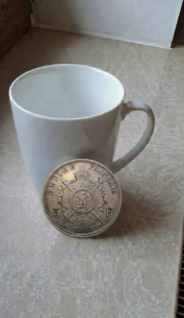  5 Francs 1869 Frankreich Münze Kaiserreich Napoleon III. Top Orig   
