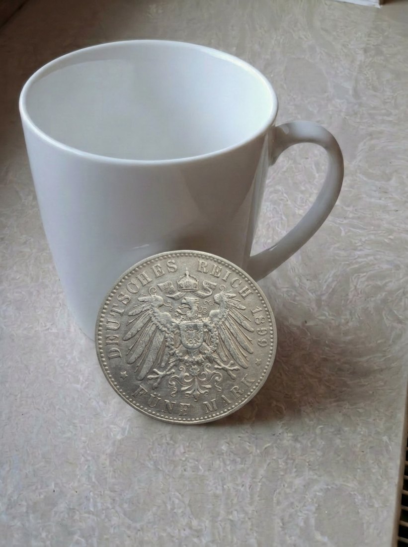  5 Mark 1899 Deutsches Reich Münze Kaiserreich Top Orig   