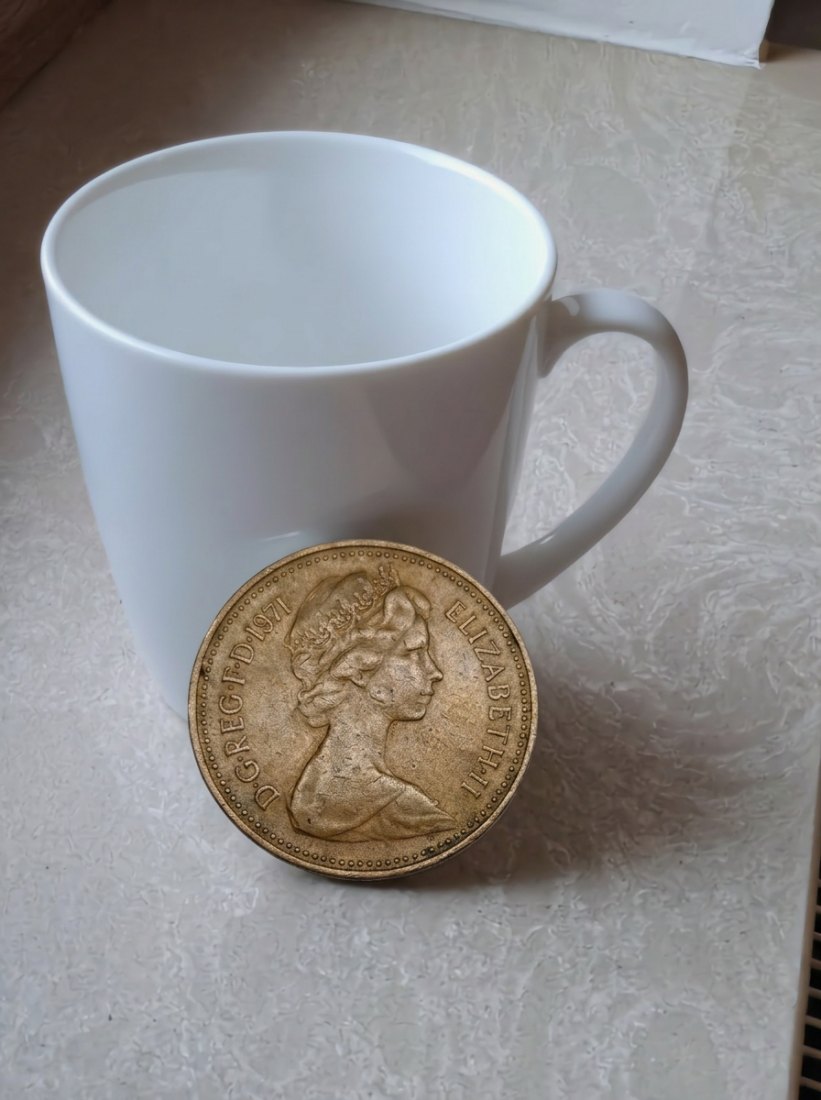 Großbritannien 1 New Penny Königin Elisabeth II. Original Münze