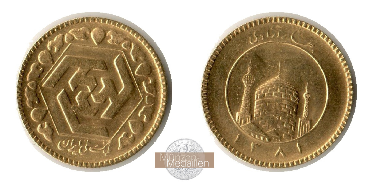 Iran  1/2 Azadi MM-Frankfurt Feingold: 3,66g  () 