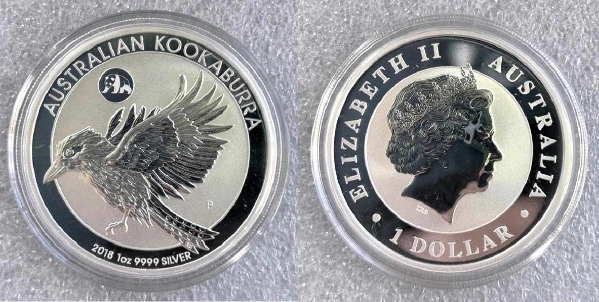  Australien - 1 AUD Kookaburra 2018 , Privy Mark * PANDA * , 1oz Silber   