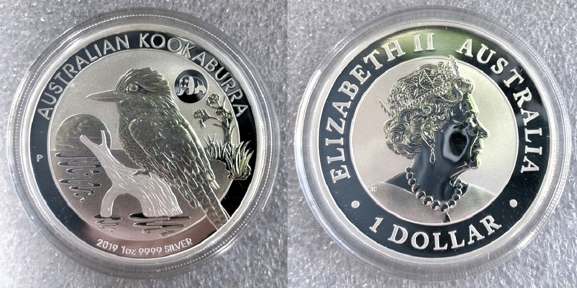  Australien - 1 AUD Kookaburra 2019 , Privy Mark * PANDA * , 1oz Silber   