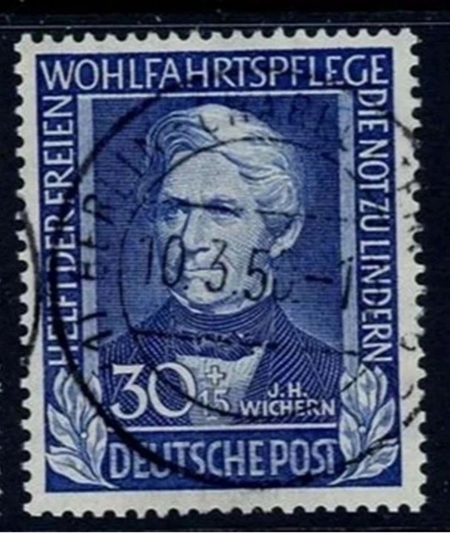  BUND Nr 120 Vollstempel Berlin Charlottenburg 2 10.03.1950   