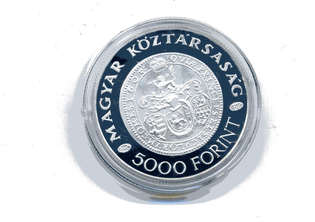 5000 Forint 2005 Istvan Bocskai PP 31,46 Gramm Sterling Silber + Flyer sehr selten   