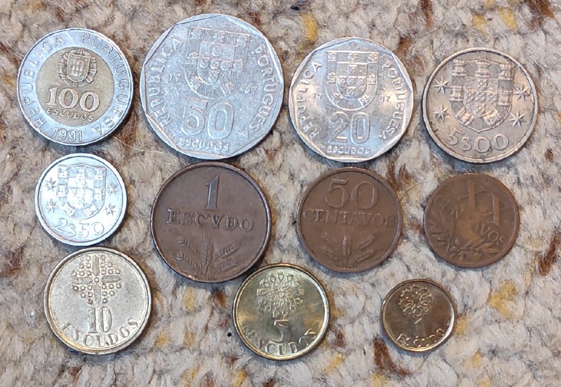  Set 002: Portugal Münzlot mit 11 verschiedenen Münzen   