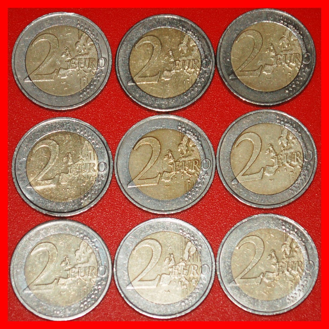  Ⰺ 9 COMMEMORATIVE COINS: EUROPEAN UNION ★ 2 EUROS DIFFERENT TYPES 2004-2017!★LOW START ★ NO RESERVE!   