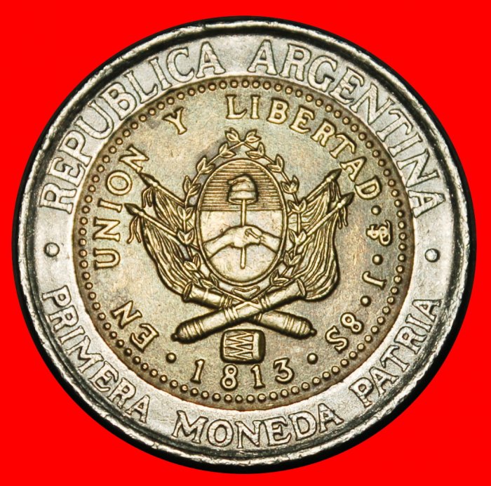  Ⰺ KOREA, GROSSBRITANNIEN, MEXIKO, ITALIEN (1994-2016): ARGENTINIEN★ 1 PESO 1813 1994★OHNE VORBEHALT!   