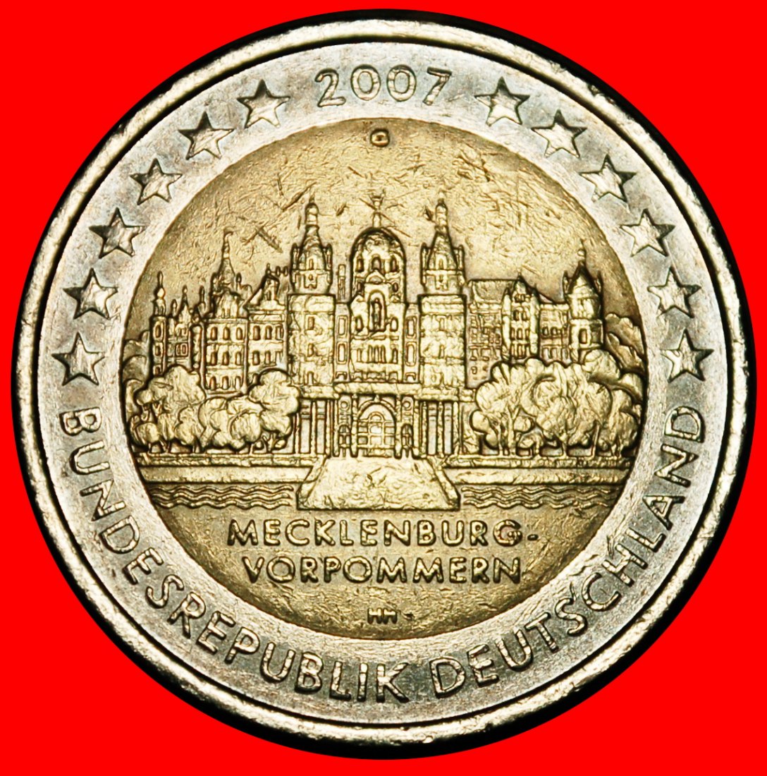 Ⰺ MECKLENBURG-POMERANIA: GERMANY ★2 EUROS 2007G BADEN-WUERTTEMBERG NON-PHALLIC★LOW START★NO RESERVE!