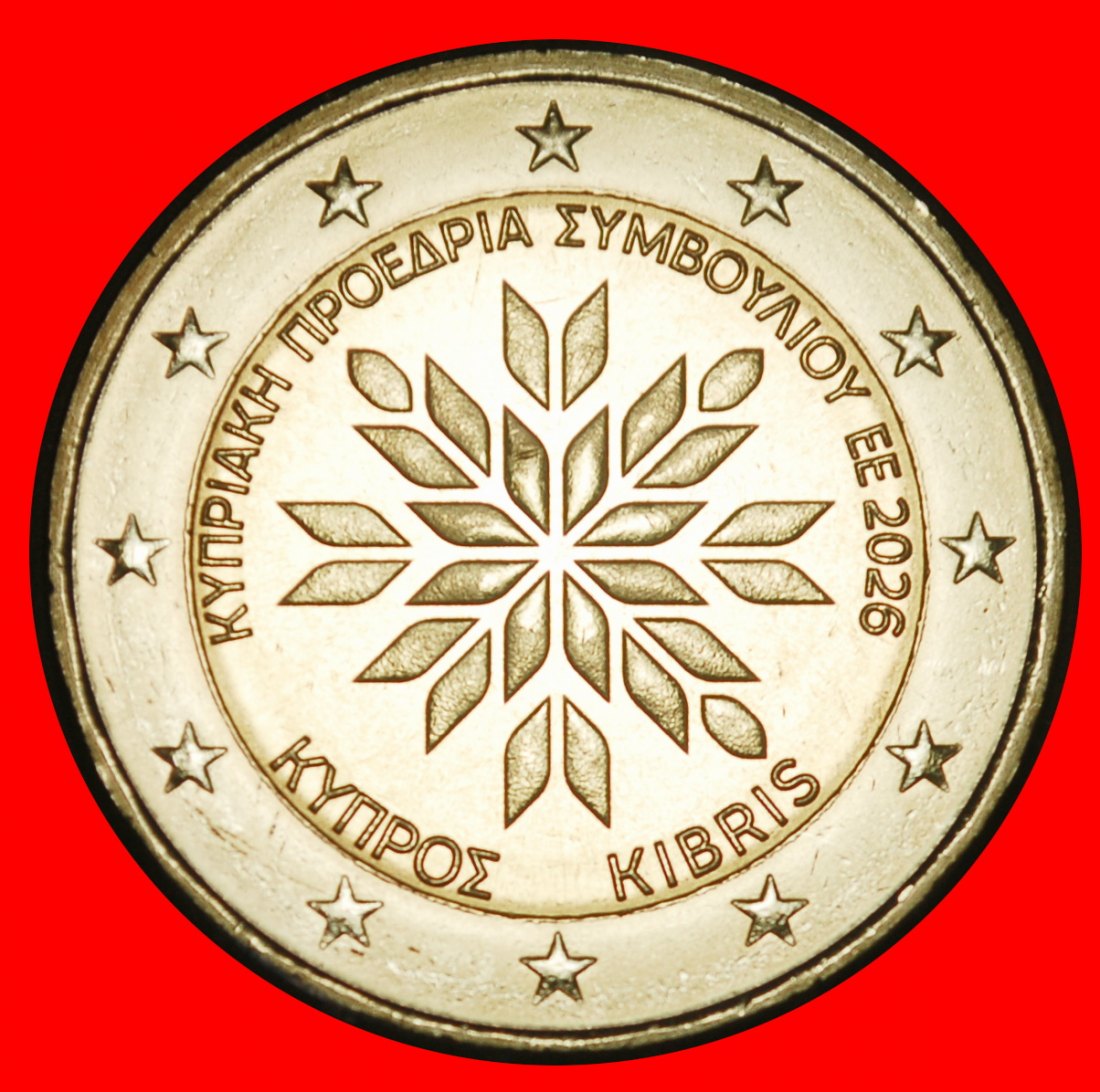 Ⰺ GREECE: CYPRUS ★ 2 EUROS 2026 ERROR DIE I r2! UNC MINT LUSTRE! UNCOMMON!★LOW START★ NO RESERVE!