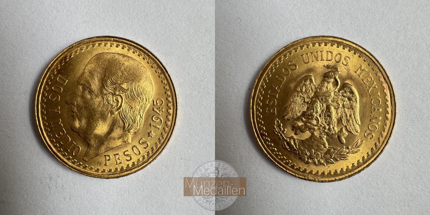 Mexiko 2½ Pesos 1945 (1918-48) NP MM-Frankfurt KM#463 Feingold: 1,875g   