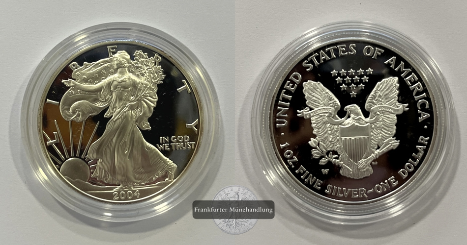  USA 1 Dollar 2004 Walking Liberty W (West Point)  KM#273 FM-Frankfurt Feinsilber: 31,1g   