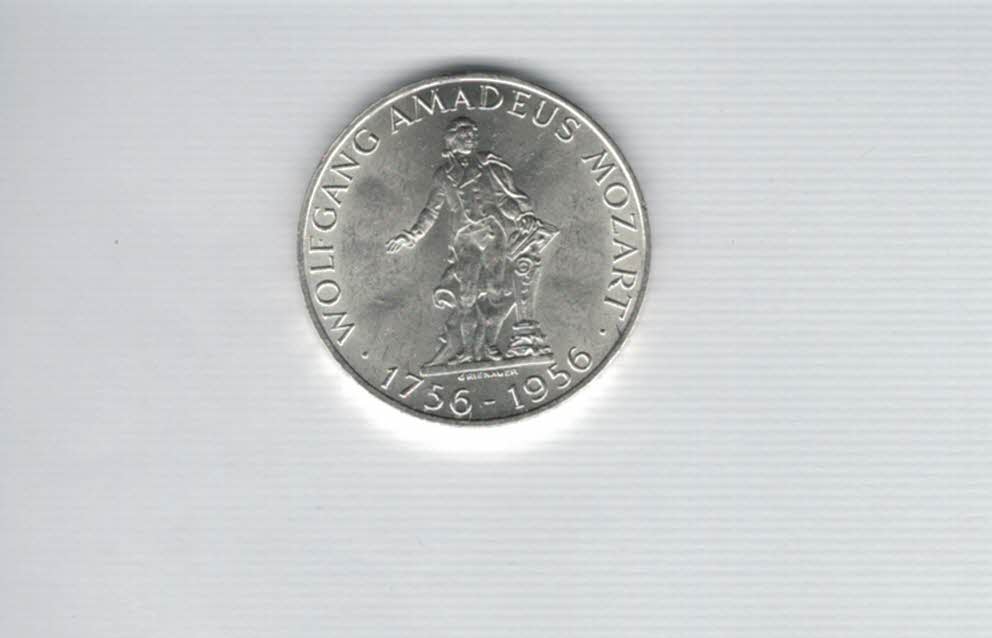  25 Schilling 1956 Wolfgang Amadeus Mozart silber 10,4g fein Österreich Spittalgold9800 (04588/2)   