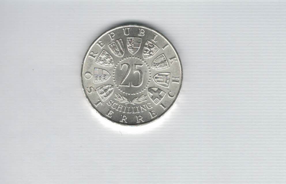  25 Schilling 1956 Wolfgang Amadeus Mozart silber 10,4g fein Österreich Spittalgold9800 (04588/2)   