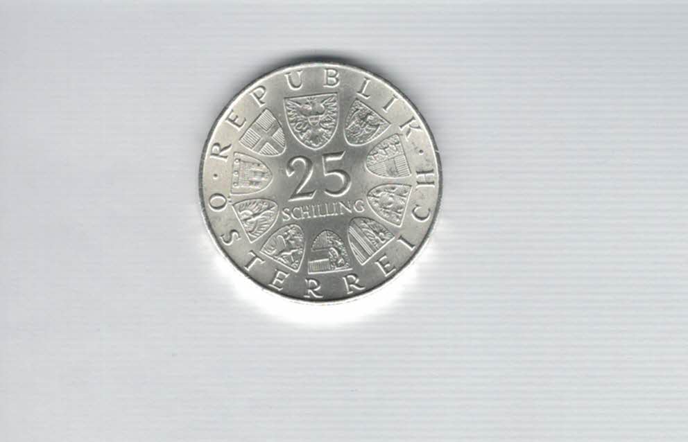  25 Schilling 1970 Franz Lehar silber 10,4g fein 2. Rep Österreich Spittalgold9800 (4588/16)   