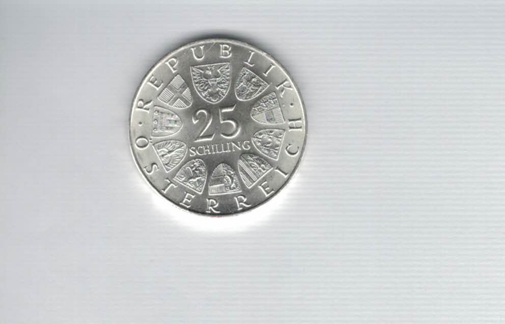  25 Schilling 1972 Carl Michael Ziehrer silber 10,4g fein Österreich 2.Rep Spittalgold9800 (04588/18   