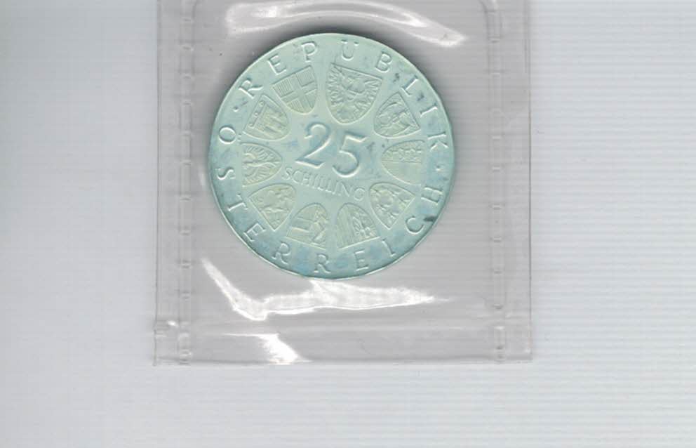  25 Schilling 1973 Max Reinhardt silber 10,4g fein Österreich Spittalgold9800 (04588/19)   