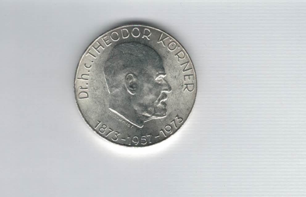 50 Schilling 1973 Theodor Körner 2. Republik Ag 18g fein Österreich Spittalgold9800 (4584/15)   