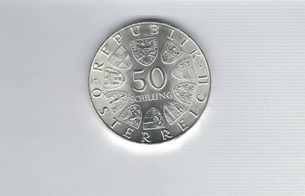  50 Schilling 1974 Gartenschau in Wien Ag/12,8g fein Österreich Spittalgold9800 (4504/1)   