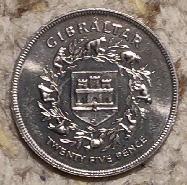  Großbritannien 25 neue Pence, 25 Jahre - Regentschaft von Königin Elizabeth II., TOP ZUSTAND   