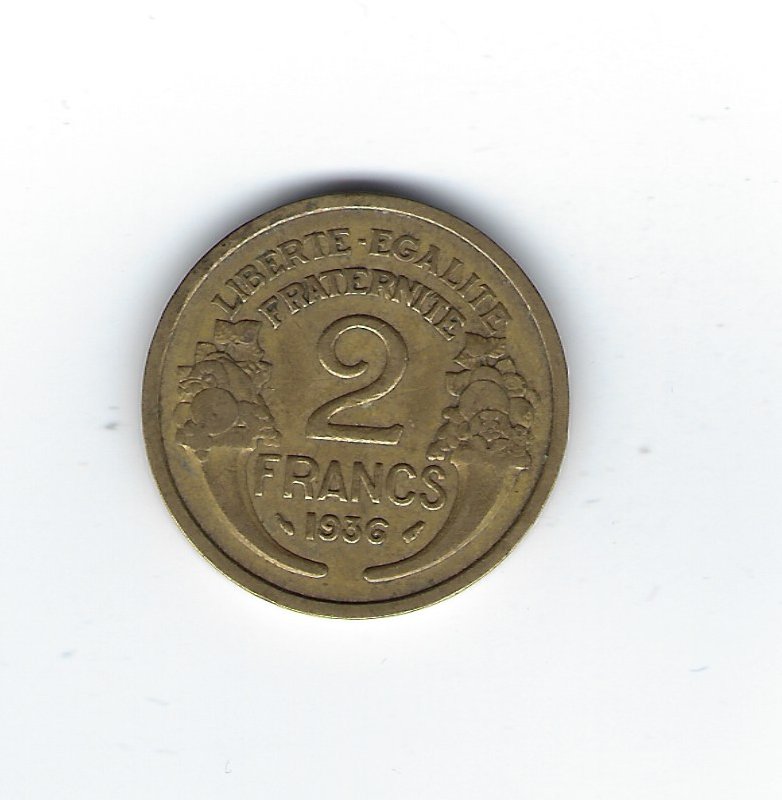  Frankreich 2 Francs 1936   