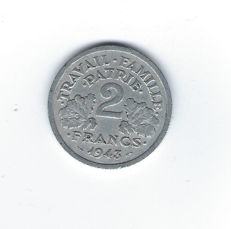  Frankreich 2 Francs 1943   