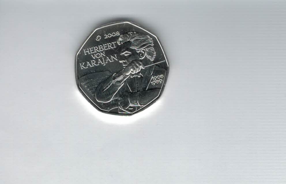  5 Euro 2008 Herbert von Karajan silber/8g fein Österreich Spittalgold9800 (4974/13   