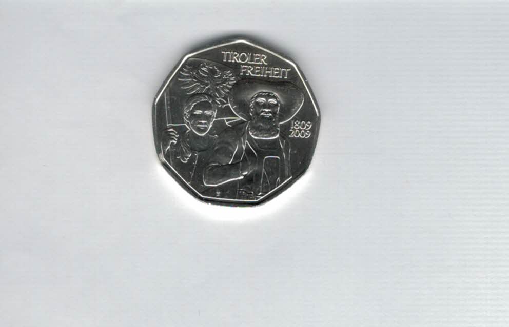  5 Euro 2009 Tiroler Freiheit silber 8g fein Österreich Spittalgold9800 (04974/15)   