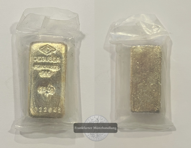  Deutschland Silberbarren 250g Degussa  FM-Frankfurt  Feinsilber: 250g   