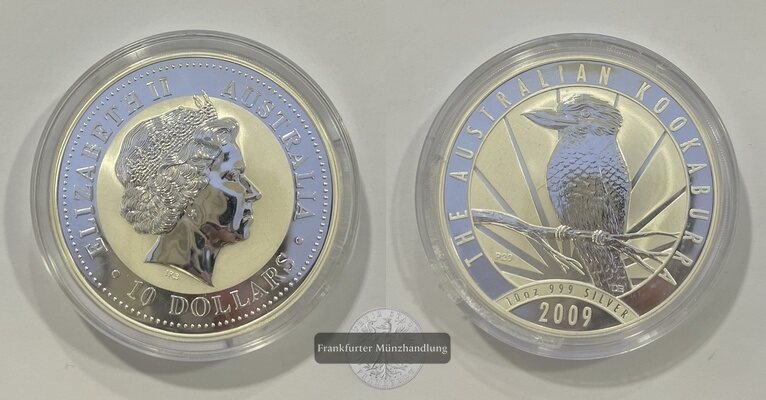  Australien 10 Dollar 2009 Kookaburra 10 Unzen FM-Frankfurt Feinsilber: 311g   