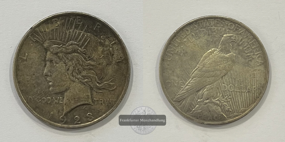  USA 1 Dollar 1923 Peace Dollar KM#150 FM-Frankfurt Feinsilber: 24,03g   