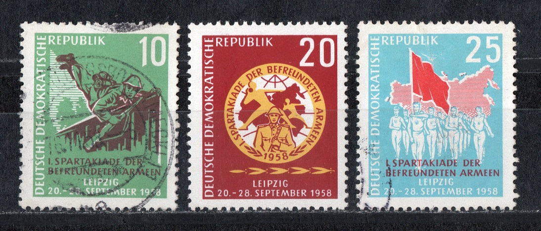 DDR 1958 Mi.657-659 Kompl.Satz Echt gelaufen/ 1x postfrisch**