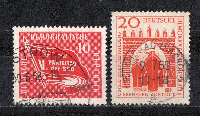 DDR 1958 Mi.633-634 Echt gelaufen/ Top Stempel
