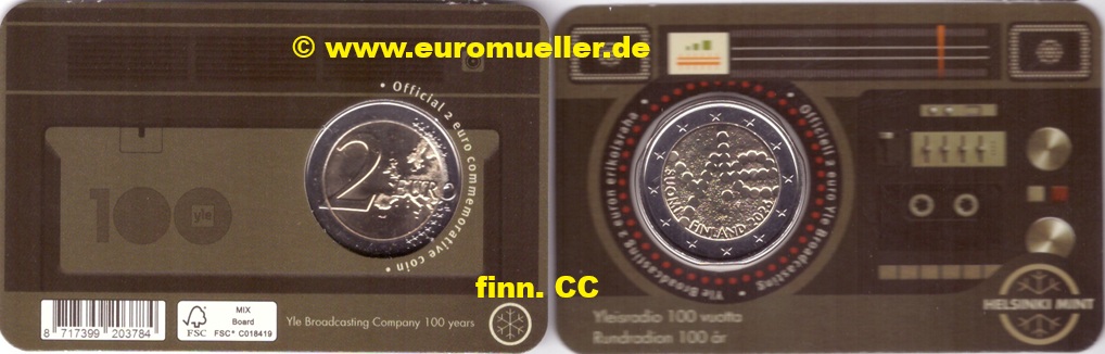 Finnland 2 Euro Gedenkmünze 2026...Radio...finn.CC   