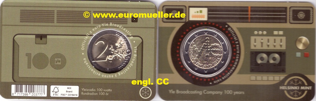 Finnland 2 Euro Gedenkmünze 2026...Radio...engl. CC   
