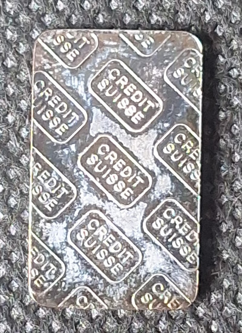  Silber Barren 10 Gramm der Credit Suisse   