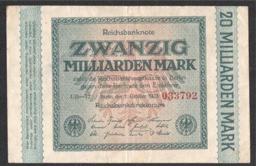  Banknote (64) 20 Mrd. Mark Reichsbanknote 1923   