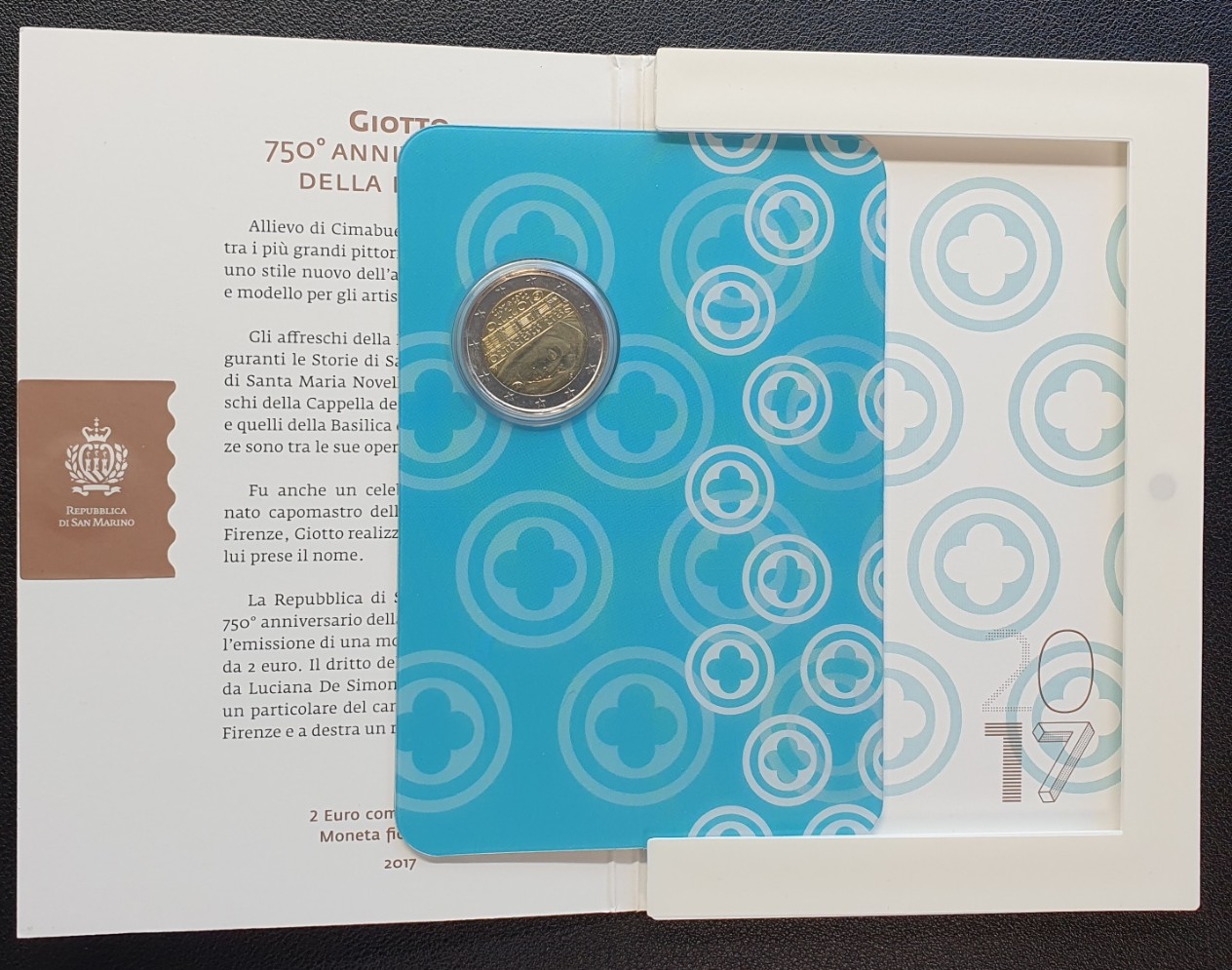  San Marino 2 Euro Giotto 2017 original im Blister   