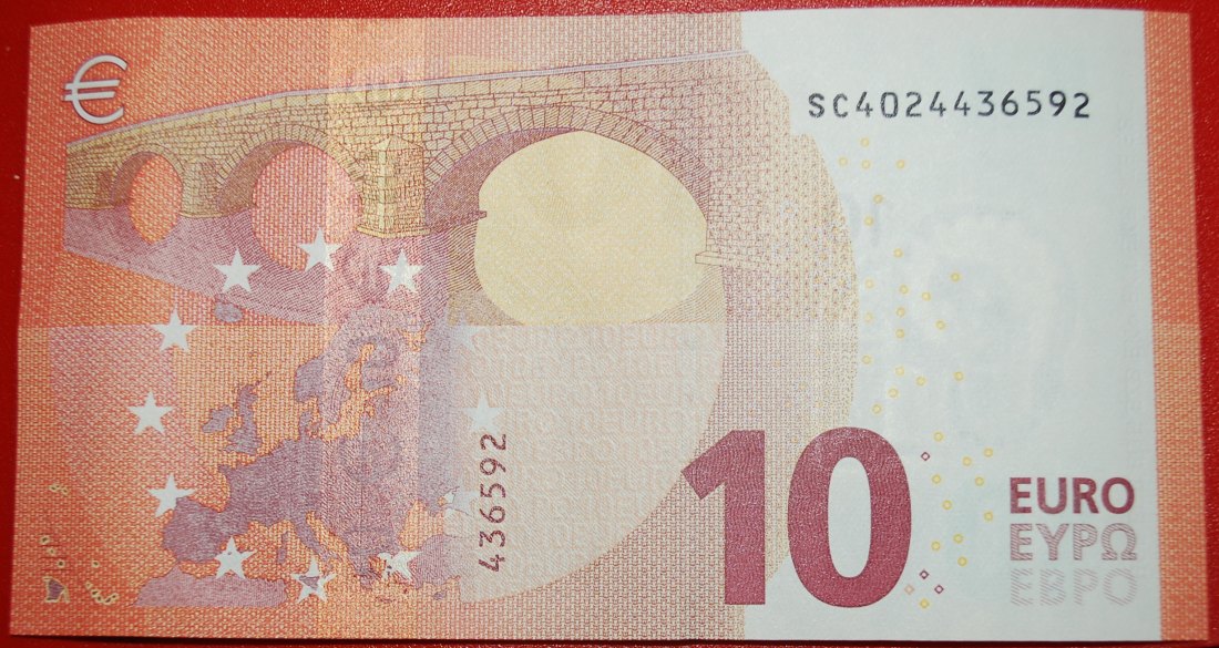  Ⰺ NEW EUROPE for russia (USSR):ITALY★10 EUROS 2014 PREFIX SC S002D4! UNC CRISP★LOW START★NO RESERVE!   