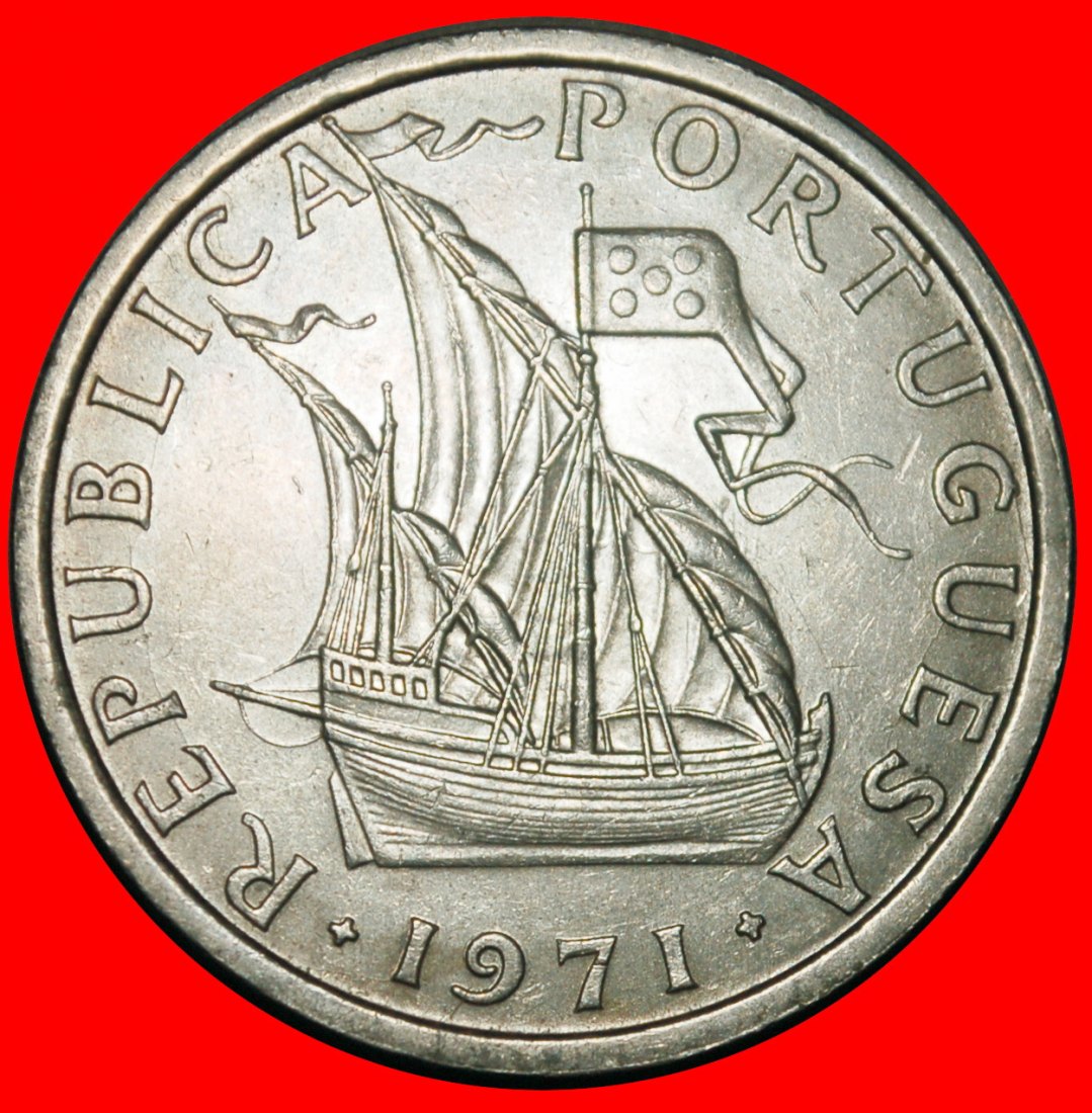  Ⰺ 25 SILVER BEZANTS (1971-1974): PORTUGAL★ 10 ESCUDOS 1971 SHIP! MINT LUSTRE★LOW START ★ NO RESERVE!   
