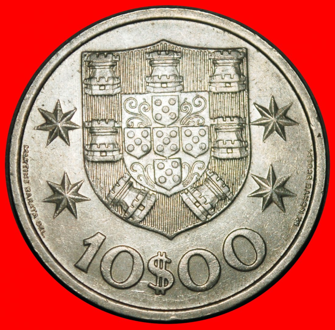  Ⰺ 25 SILVER BEZANTS (1971-1974): PORTUGAL★ 10 ESCUDOS 1971 SHIP! MINT LUSTRE★LOW START ★ NO RESERVE!   